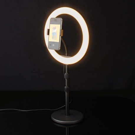 Support télescopique pour smartphone avec anneau lumineux - 11