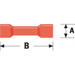 Connecteur Fast on Fast On 4.0 mm Femelle Rouge - 1