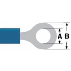 Connecteur Fast on Fast On 4.3 mm Femelle Bleu - 1