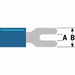 Connecteur Fast on Fast On 5.3 mm Femelle Bleu - 1
