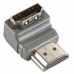 Adaptateur HDMI High Speed avec Ethernet Coudé à 90° Connecteur HDMI - HDMI femelle Gris - 2