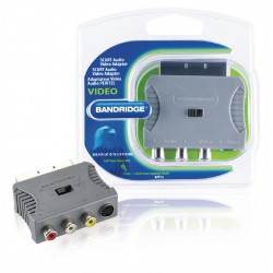 Adaptateur péritel PERITEL Mâle - S-Vidéo femelle + 3x RCA femelle Gris - 1