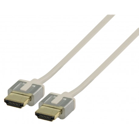 Câble HDMI avec Ethernet haute vitesse AM - AM Connecteur HDMI - Connecteur HDMI 1.00 m Blanc - 2 Câble HDMI avec Ethernet haute vitesse AM - AM Connecteur HDMI - Connecteur HDMI 1.00 m Blanc - 2