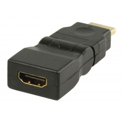 Adaptateur HDMI High Speed avec Ethernet Pivotant Connecteur HDMI - HDMI femelle Noir - 1