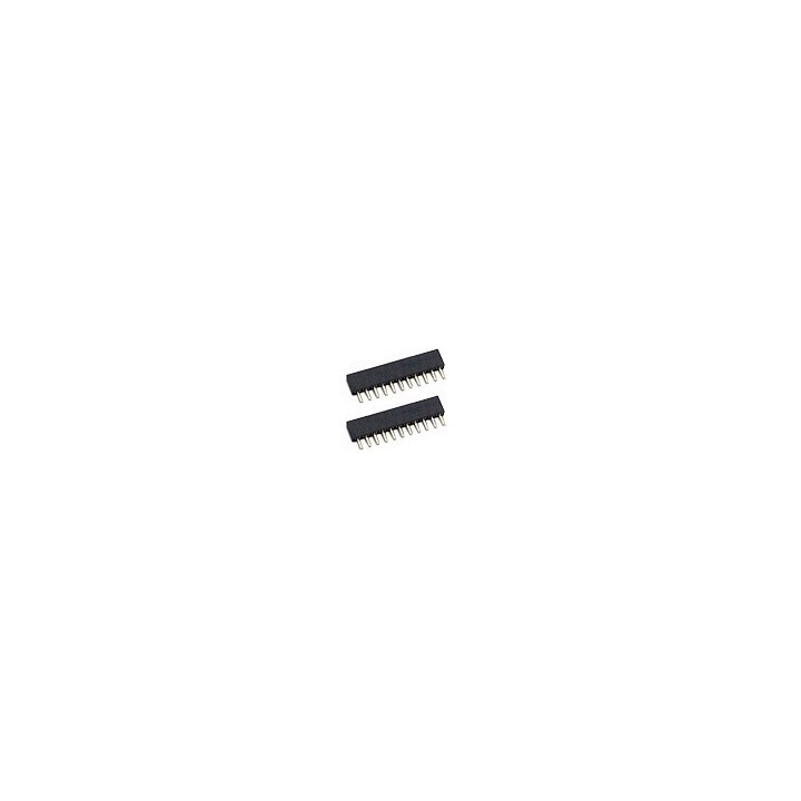 Jeu de 2 connecteurs femelles pas 2 mm (1x10)  - 1