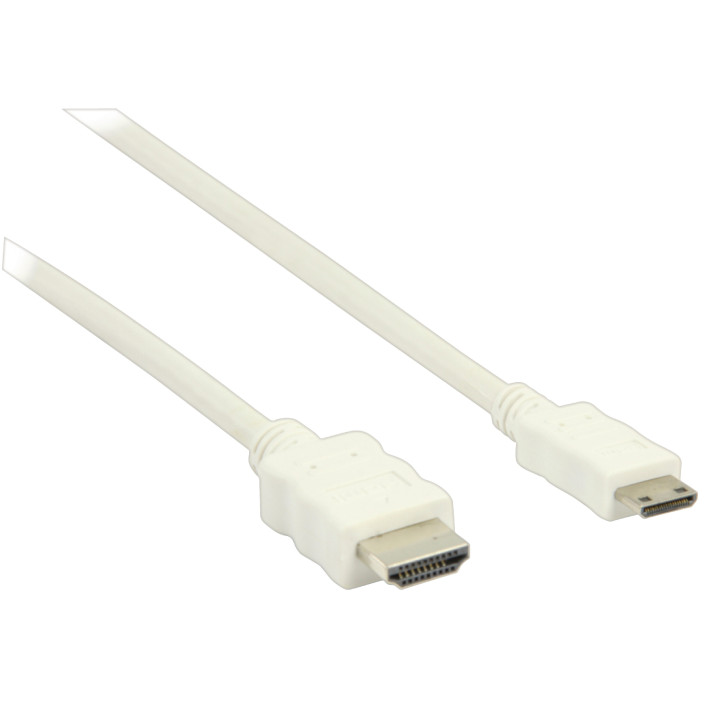 Câble HDMI avec Ethernet haute vitesse AM - CM Connecteur HDMI - HDMI Mini Mâle 1.00 m Blanc  - 3