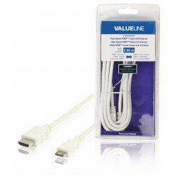 Câble HDMI avec Ethernet haute vitesse AM - CM Connecteur HDMI - HDMI Mini Mâle 2.00 m Blanc - 1