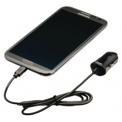 Chargeur de voiture 2.1 A Micro USB Noir - 1