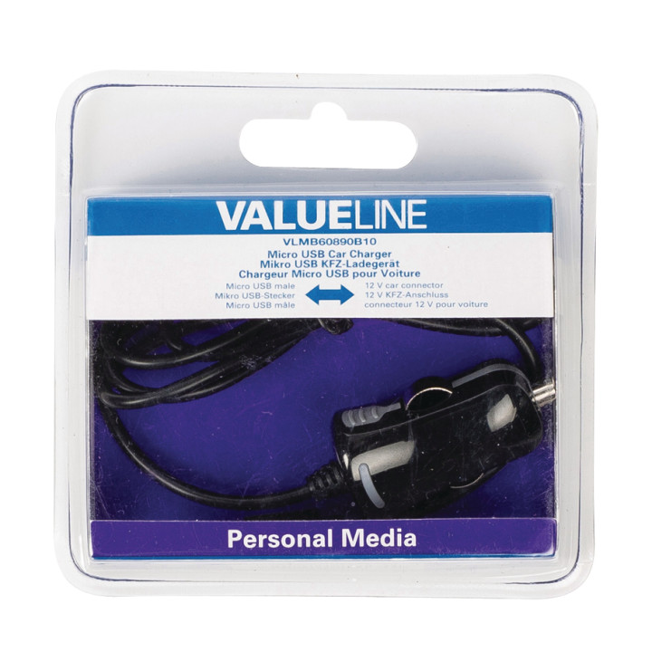 Chargeur de voiture 1-Output 2.1 A Micro USB Noir  - 4