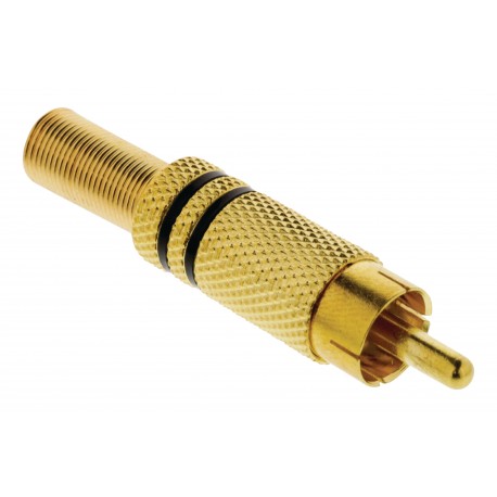 Connecteur RCA Male Or/Noir - 5 Connecteur RCA Male Or/Noir - 5