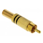 Connecteur RCA Male Or/Noir - 5 Connecteur RCA Male Or/Noir - 5