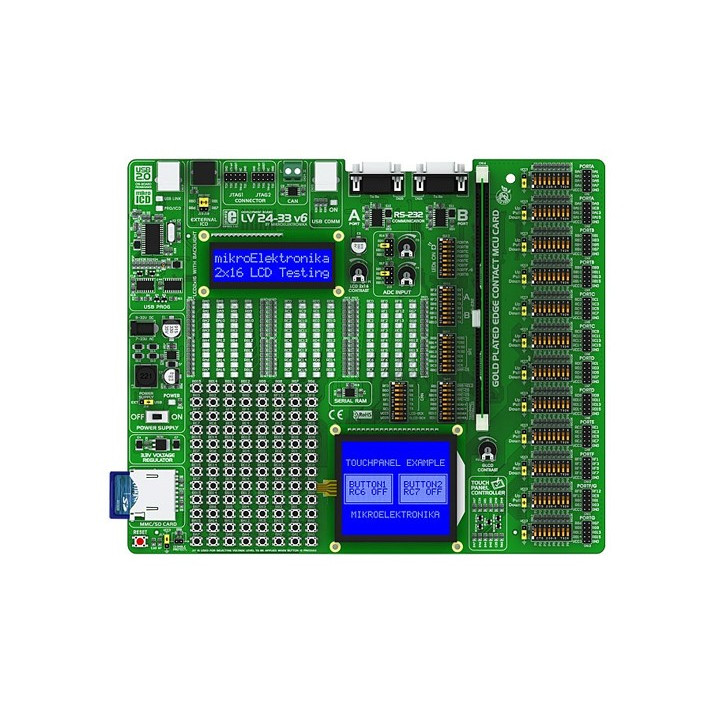 Starter-kit mikroelektronika "LV24-33 v6" base  PIC24FJ96GA010