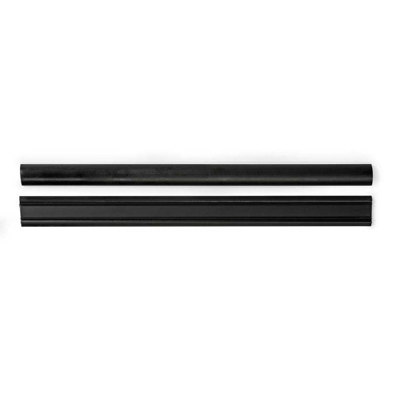 Lot De 2 Passe-câbles PVC Rectangulaires Noir - Pour Bureau Ou Plan De Travail
