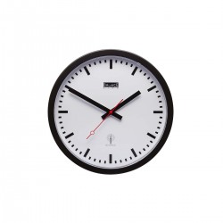 Horloge murale Radio-contrôlée 30 cm Analogiques Blanc/Noir - 1