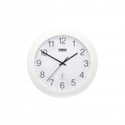 Horloge murale Radio-contrôlée 30 cm Analogiques Blanc/Argent - 1