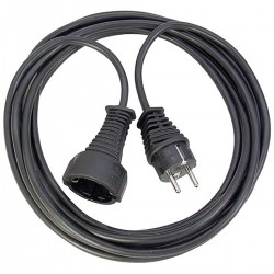 Câble d'alimentation Prise De Terre Extension M - Prise De Terre F Type F (CEE 7/4) - Type F (CEE 7/3) 10.0 m Noir - 1
