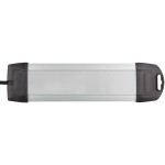 Prise d'extension Premium-Alu-Line 4 Voies 1.80 m Aluminium/Noir - Le contact de protection - 2 Prise d'extension Premium-Alu-Line 4 Voies 1.80 m Aluminium/Noir - Le contact de protection - 2
