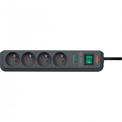 Multiprise Eco-Line 13.500A avec parafoudre 4 voies anthracite 1,5m H05VV-F 3G1,5 - 1