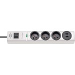 Multiprise hugo! Blanche, 3 prises + 2 prises USB, avec parasurtenseur et 2m de câble H05VV-F3G1,5 - 2 Multiprise hugo! Blanche, 3 prises + 2 prises USB, avec parasurtenseur et 2m de câble H05VV-F3G1,5 - 2