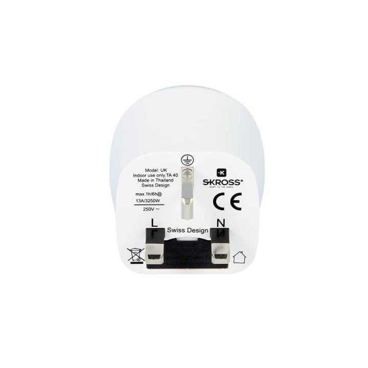 Adaptateur de voyage Prise Europe vers Angleterre  - 3