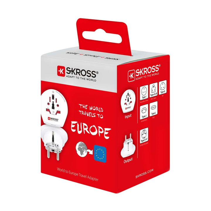 Adaptateur de voyage Prise mondiale vers Europe  - 8