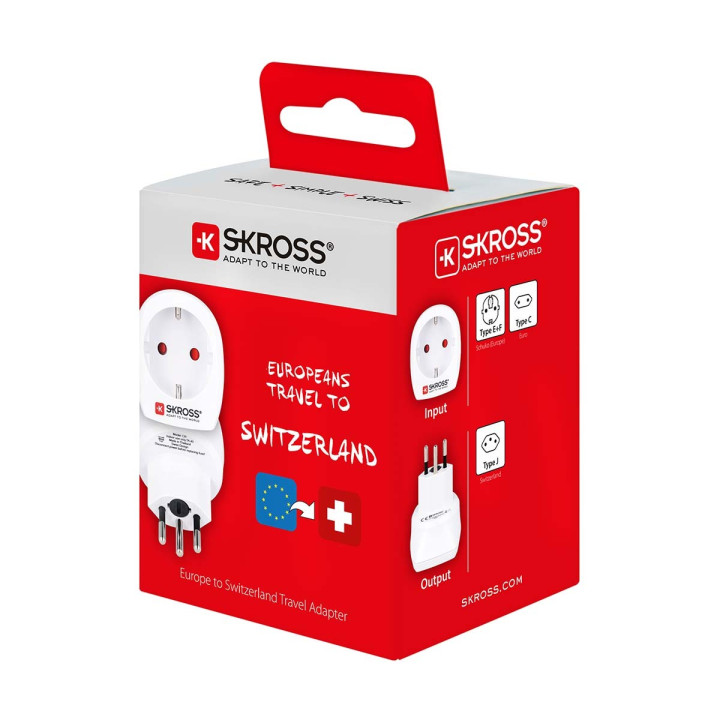 Adaptateur de voyage Prise Europe vers Suisse  - 5