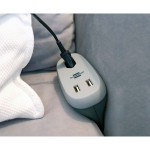 Estilo sofa socket with USB charging function (couch socket with 1x Euro socket and 2x USB charger, bed socket with mounting rai Estilo sofa socket with USB charging function (couch socket with 1x Euro socket and 2x USB charger, bed socket with mounting rai