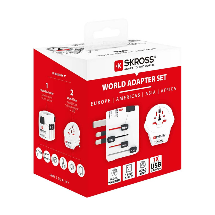 Le puissant adaptateur de voyage mondial à 3 pôles pour les voyageurs du monde entier avec port USB  - 8