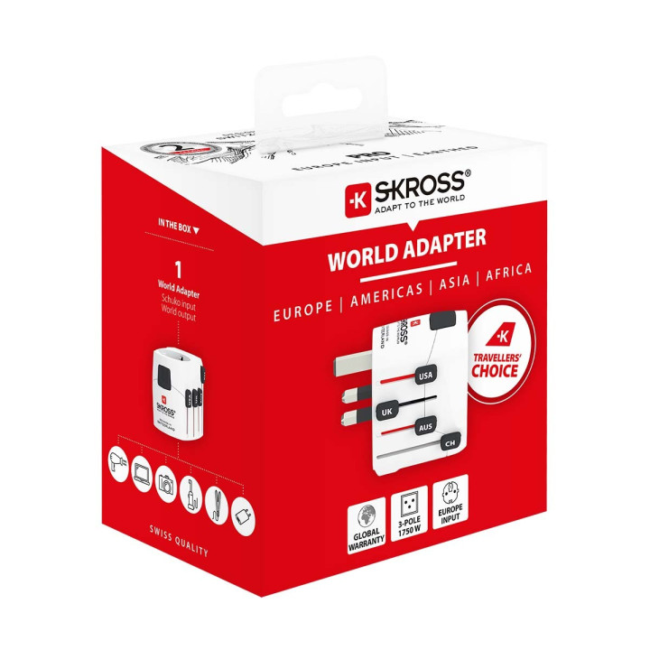 Adaptateur de voyage World PRO avec mise à la terre  - 11