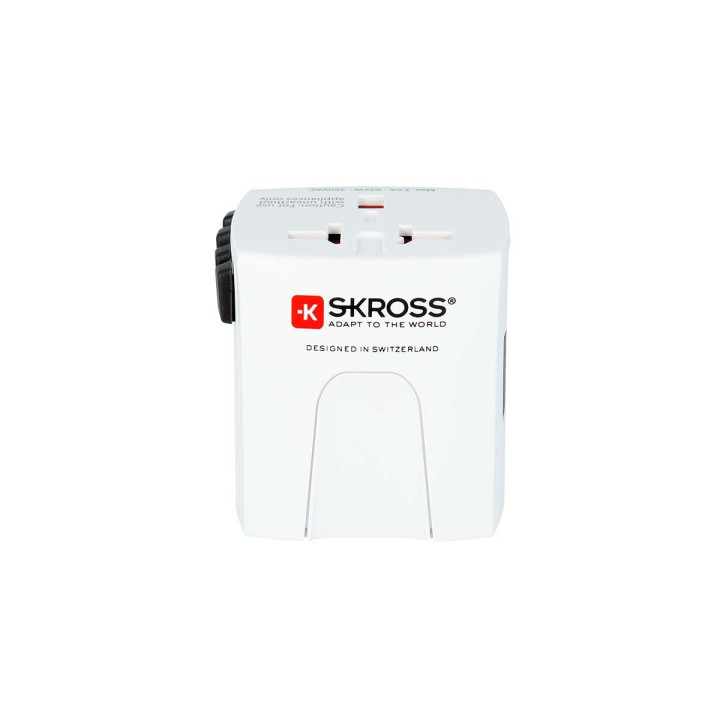 MUV USB (2xA) Adaptateur de voyage mondial compact à 2 pôles avec 2 ports USB intégrés  - 2