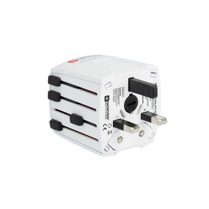 MUV USB (2xA) Adaptateur de voyage mondial compact à 2 pôles avec 2 ports USB intégrés  - 6