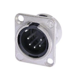 Embase XLR 5 points mâle type D  - 1