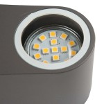 Applique LED Murale 2.4 W 230 lm Gris foncé - 2 Applique LED Murale 2.4 W 230 lm Gris foncé - 2
