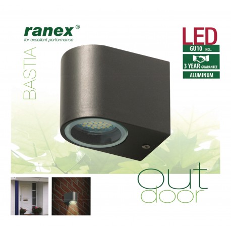 Applique LED Murale 2.4 W 230 lm Gris foncé - 6 Applique LED Murale 2.4 W 230 lm Gris foncé - 6