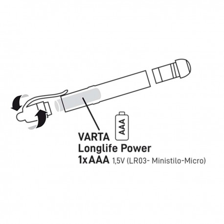 Torche LED 3 lm Argent - 4 Torche LED 3 lm Argent - 4