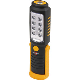 Lampe d'inspection portable à LED avec 8 + 1 LED SMD lumineuses (fonctionne sur piles, autonomie max. 10 heures, crochet rotati 