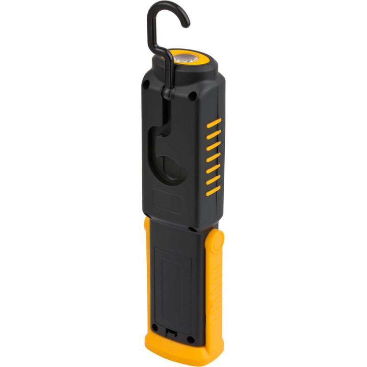 Lampe d'inspection portable à LED avec 8 + 1 LED SMD lumineuses (fonctionne sur piles, autonomie max. 10 heures, crochet rotati 