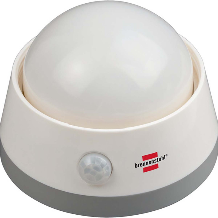 Veilleuse LED / lampe d'orientation avec détecteur de mouvement infrarouge (lumière douce avec interrupteur poussoir et piles)  
