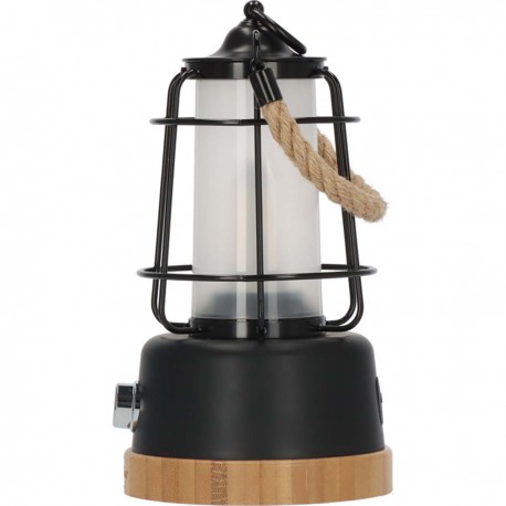 Lampe de camping rechargeable CAL 1 avec corde de chanvre et base en bambou (370 lm, IP44, autonomie jusqu'à 75h, dimmable, cou Lampe de camping rechargeable CAL 1 avec corde de chanvre et base en bambou (370 lm, IP44, autonomie jusqu'à 75h, dimmable, cou