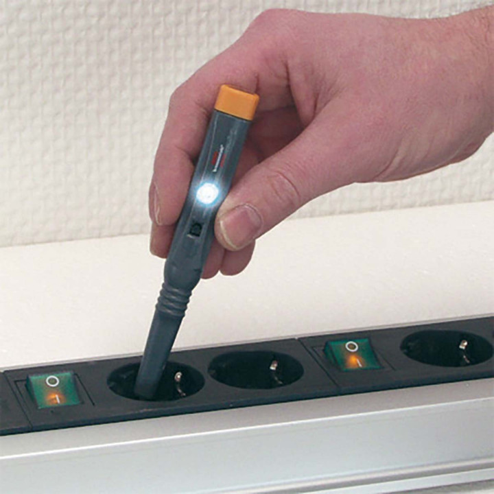 Multitesteur électronique MT6 S/2 / testeur de phase avec affichage LED (testeur de tension pour localiser les lignes avec tens 