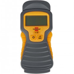Humidimètre pour bois/murs/matériaux de construction avec écran LCD anthracite/jaune - 1