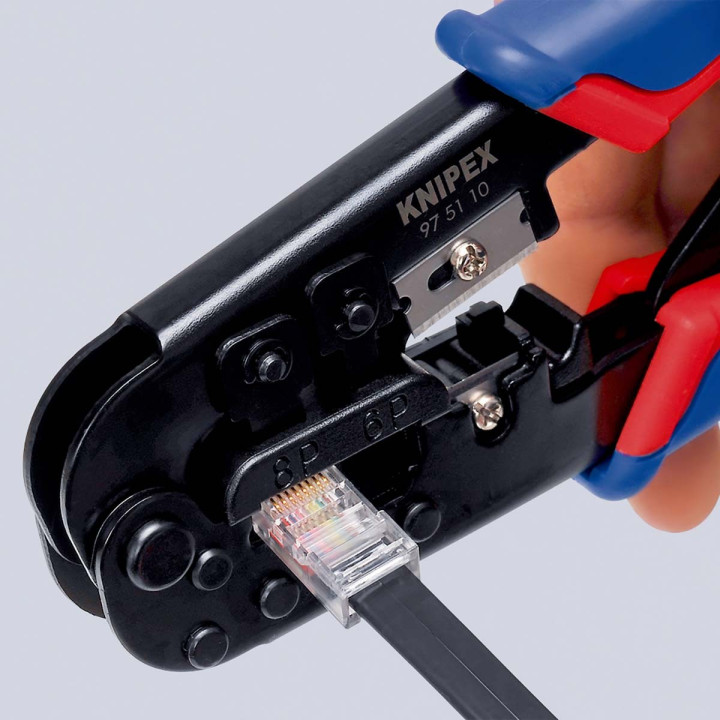 Pince à levier à sertir pour fiche Western Connecteur Western RJ11/12 (6-pin) 9.65 mm, RJ45 (8-pin)11.68 mm  - 4