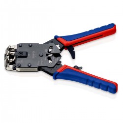Pince à levier à sertir pour fiche Western Connecteur Western RJ10 (4-pin) 7.65 mm, RJ11/12 (6-pin) 9.65 mm, RJ45 (8-pin) 11.6