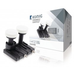 Tete LNB universelle monoblock Twin Monoblock 6.0° 1.1 dB - 1