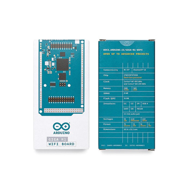 La boite de l'Arduino GIGA R1 Wi-Fi ABX00063