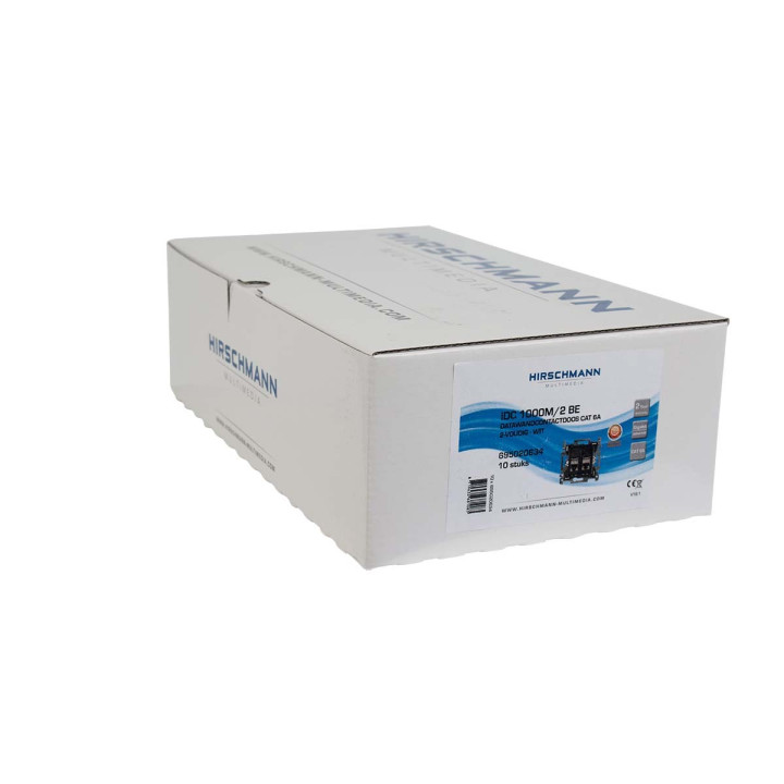 IDC 1000M2 BE Prise murale data 2x RJ45 CAT6A  - 4