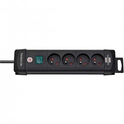 Prise Premium-Line 4 prises noir 1,80 m H05VV-F 3G1,5 - 1