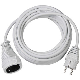 Rallonge en plastique de qualité 10,0 m blanc H05VV-F 3G1.5  - 1