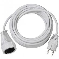 Rallonge en plastique de qualité 10,0 m blanc H05VV-F 3G1.5 - 1