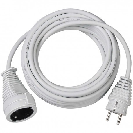Rallonge en plastique de qualité 10,0 m blanc H05VV-F 3G1.5 - 1 Rallonge en plastique de qualité 10,0 m blanc H05VV-F 3G1.5 - 1